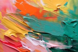 创意多彩抽象油彩绘画背景