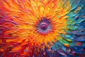 创意多彩抽象油彩绘画背景