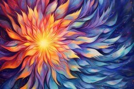 创意多彩抽象油彩绘画背景