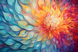 创意多彩抽象油彩绘画背景