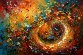 创意多彩抽象油彩绘画背景