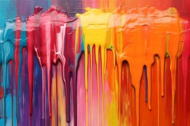 创意多彩抽象油彩绘画背景