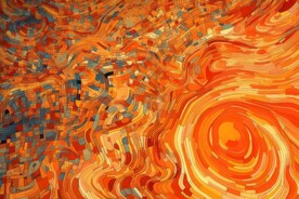 创意多彩抽象油彩绘画背景