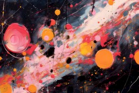 创意多彩抽象油彩绘画背景