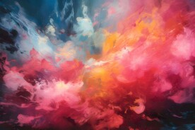 创意多彩抽象油彩绘画背景