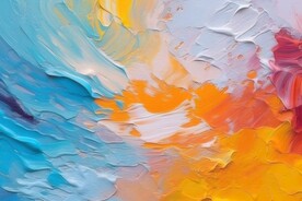 创意多彩抽象油彩绘画背景