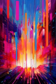 创意多彩抽象油彩绘画背景