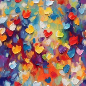 创意多彩抽象油彩绘画背景