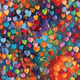 创意多彩抽象油彩绘画背景