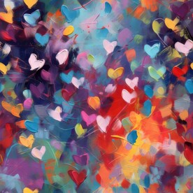 创意多彩抽象油彩绘画背景