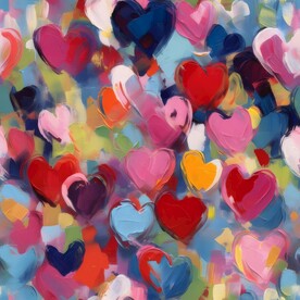 创意多彩抽象油彩绘画背景