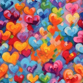 创意多彩抽象油彩绘画背景