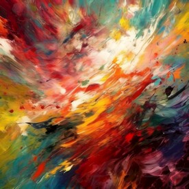 创意多彩抽象油彩绘画背景