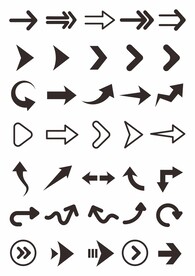 黑色科技箭头标识矢量元素