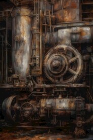 创意多彩抽象油彩绘画背景