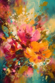 创意多彩抽象油彩绘画背景