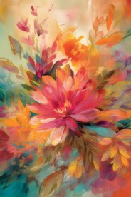 创意多彩抽象油彩绘画背景