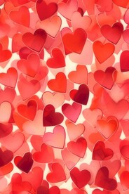 创意多彩爱心抽象油彩绘画背景