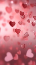 创意多彩爱心抽象油彩绘画背景