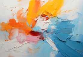 创意多彩抽象油彩绘画背景