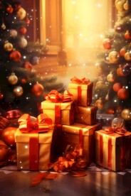 圣诞节装饰场景背景