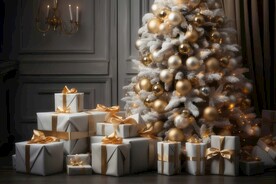 圣诞节装饰场景背景