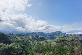 武夷山虎啸岩观景台风景
