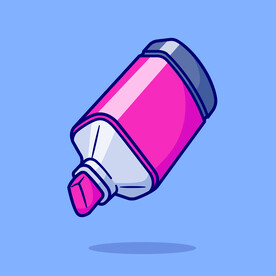 矢量卡通记号笔