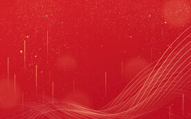 红色海报展板年会背景