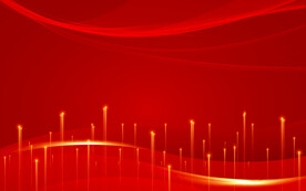 红色海报展板年会背景