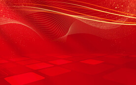 红色海报展板年会背景