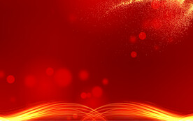 红色海报展板年会背景