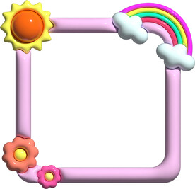 3D膨胀风卡通相框