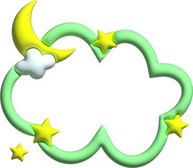 3D膨胀风卡通相框