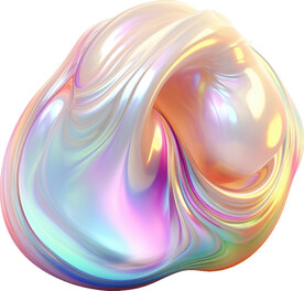 抽象糖果色金属虹彩图形