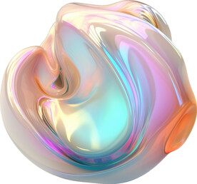 抽象糖果色金属虹彩图形