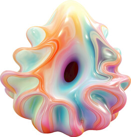 抽象糖果色金属虹彩图形