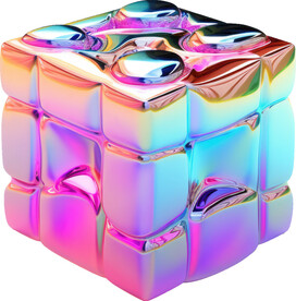 糖果色金属虹彩图形