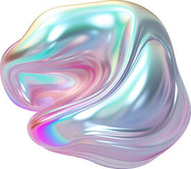 糖果色金属虹彩图形