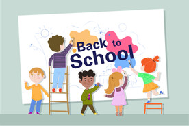 卡通开学返校