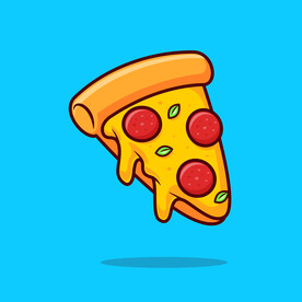 矢量卡通披萨