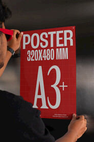a3海报传单贴图样机效果图