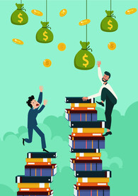 卡通商务金融人物