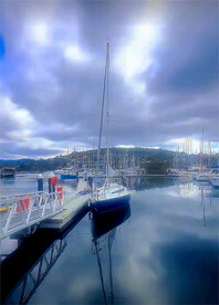 塔斯马尼亚霍巴特港风景