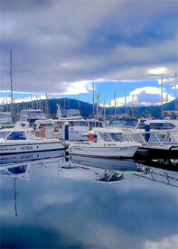 塔斯马尼亚霍巴特港风景