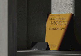 极简笔记本名片样机