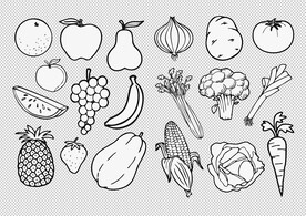线稿蔬菜