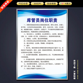 库管员岗位职责