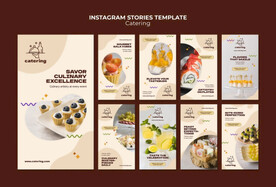 莫兰迪风格餐饮美食INS模板