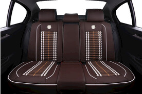 汽车坐垫展示实拍座套亚麻坐垫 